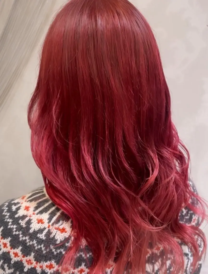 ロング カラー ヘアカラー トリートメント 💞暖色カラー 💞risaのヘアスタイル