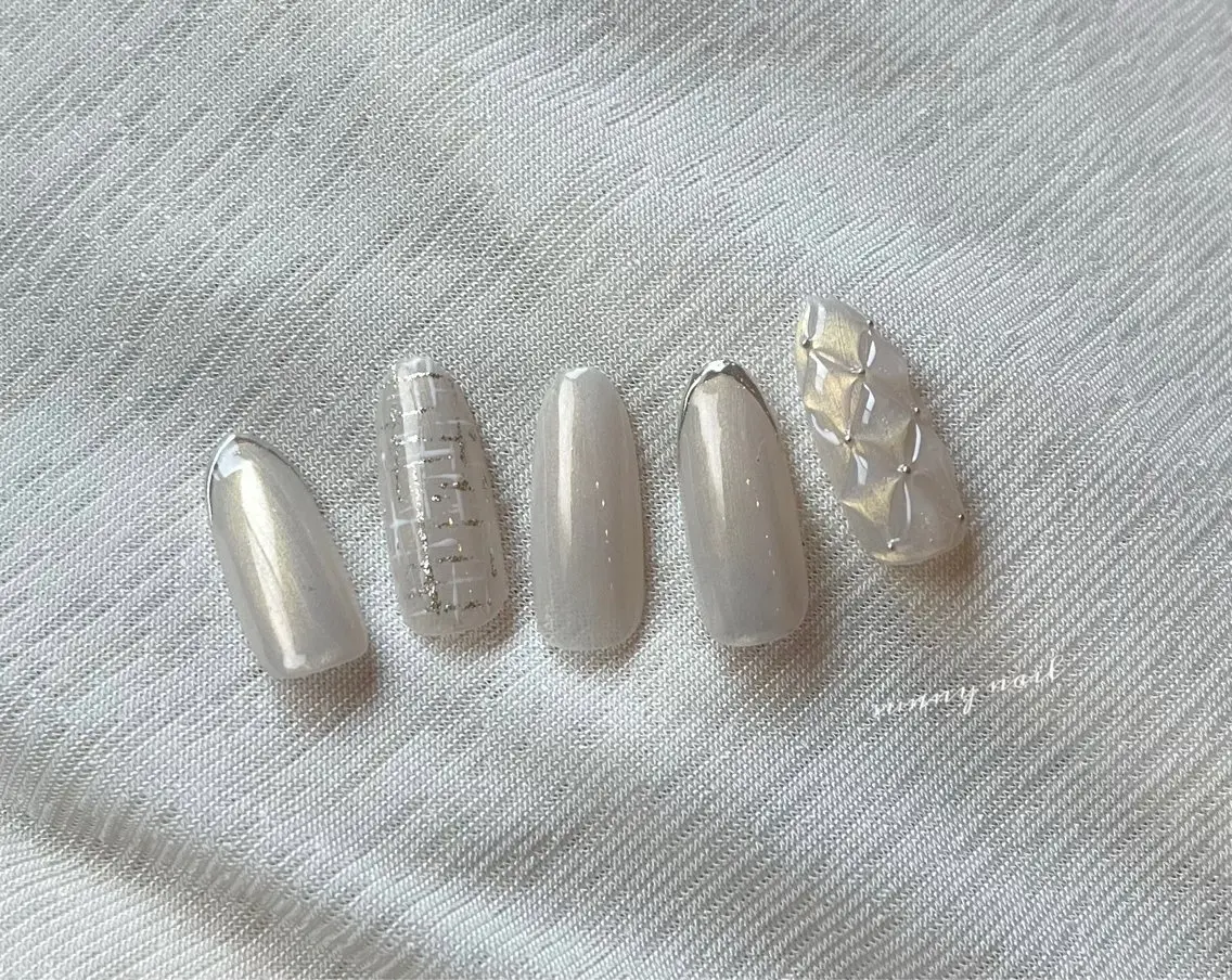 ネイル ジェルネイル パラジェル ツイードネイル 冬ネイル ハンドネイル ハンドケア sunny nailのネイルデザイン