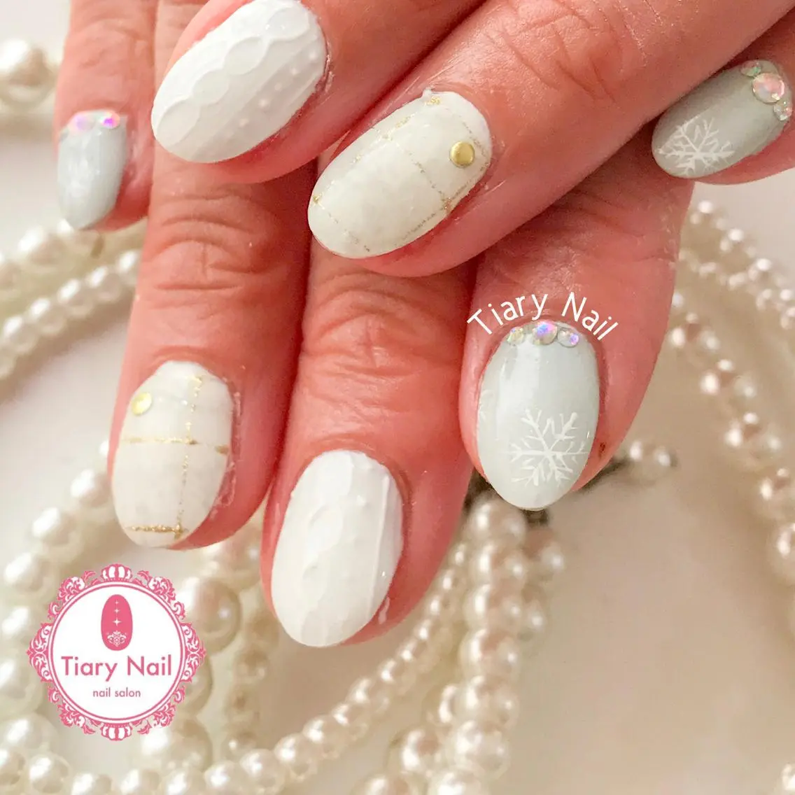 ネイル ハンドネイル 💗🪽Tiary Nail🪽💗のネイルデザイン