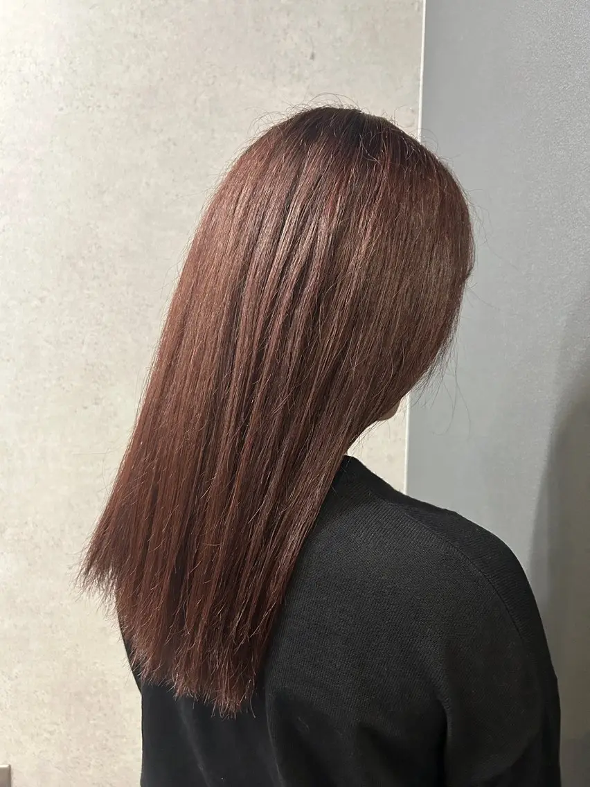 セミロング カラー ブラウンカラー レッドカラー レッドブラウン 🐺似合わせ🐺 青山健誠のヘアスタイル