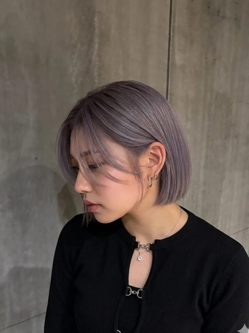 ショート カラー ブリーチ カット ヘアカラー トリートメント 銀座/柔らかベージュ 似合せカット/ハルトのヘアスタイル