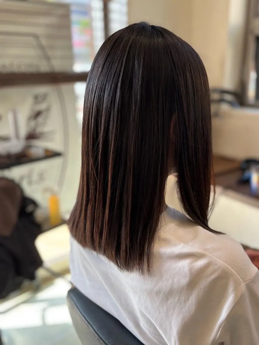 ロング 縮毛矯正 💛 みおのヘアスタイル