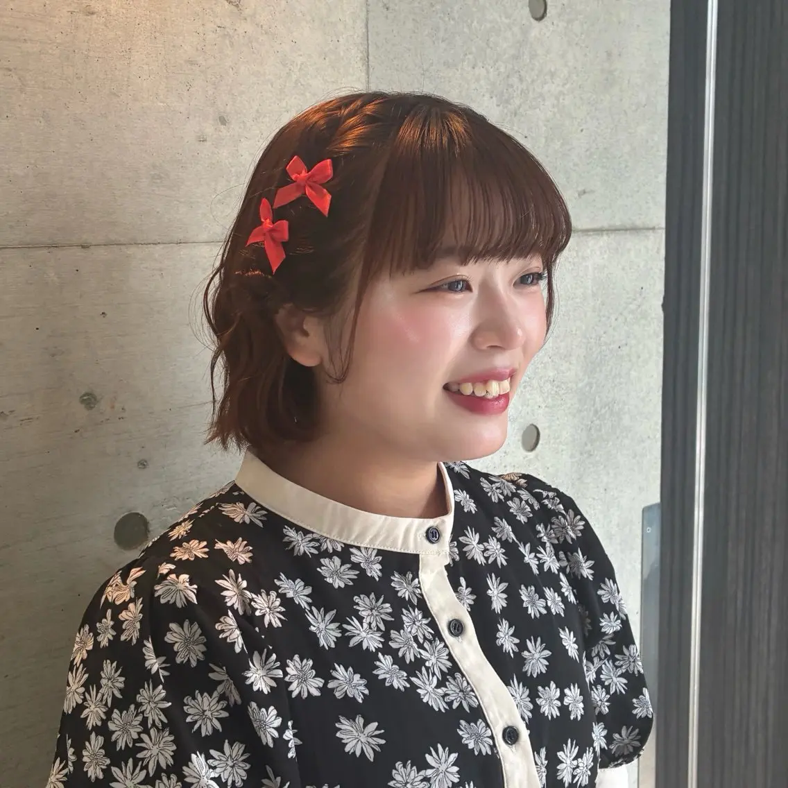 ショート ヘアアレンジ ボブ ヘアセット hikari/大名/ 透明感/暖色カラーのヘアスタイル