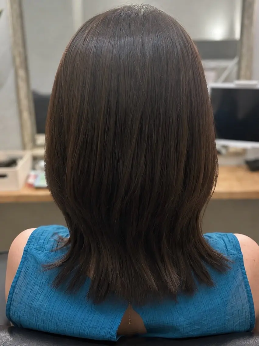 ミディアム カット ヘアカラー トリートメント 白鳥 正孝のヘアスタイル