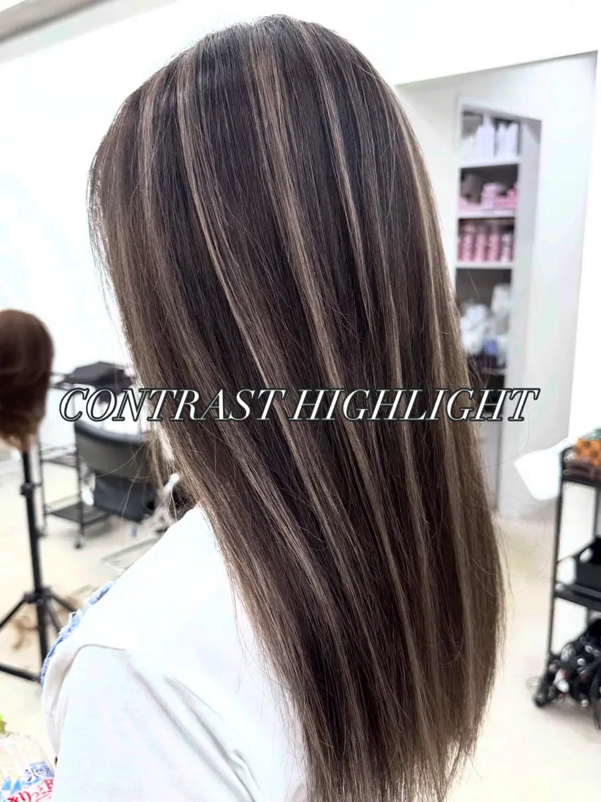 ロング カラー ブリーチ ハイライトカラー ハイライト ヘアカラー Kazuki/名古屋 ブリーチ/髪質改善のヘアスタイル