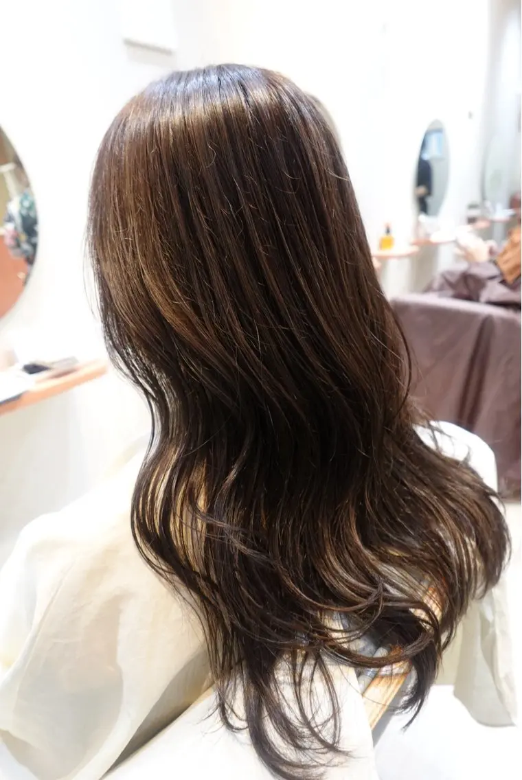 ロング ヘアカラー トリートメント ramphy 加藤 美羽のヘアスタイル