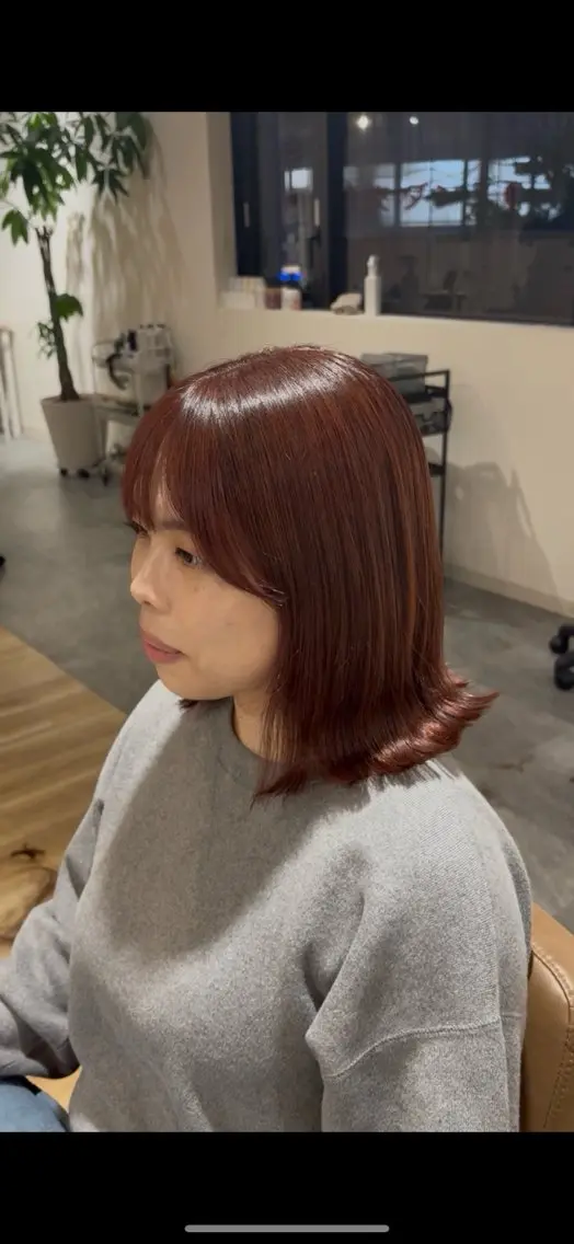ミディアム カラー ヘアカラー 宮田 愛弓のヘアスタイル