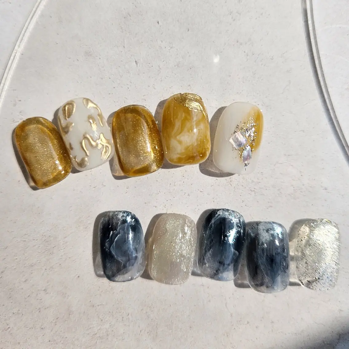 ネイル ジェルネイル マグネットネイル ニュアンスネイル パラジェル ハンドネイル Nailsalon manoのネイルデザイン