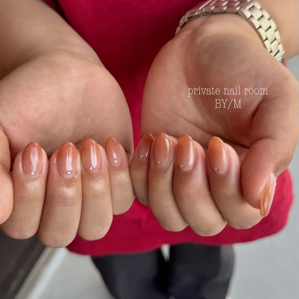ネイル グラデーション ロングネイル 持ち込み ショートネイル シンプルネイル BY / Mのネイルデザイン