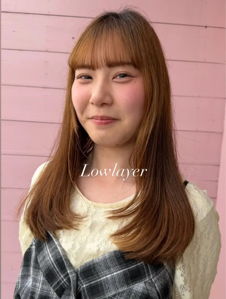 セミロング カラー レイヤーカット ローレイヤー カット ヘアカラー トリートメント 透明感/レイヤー/ 縮毛矯正/ほのか🍪のヘアスタイル