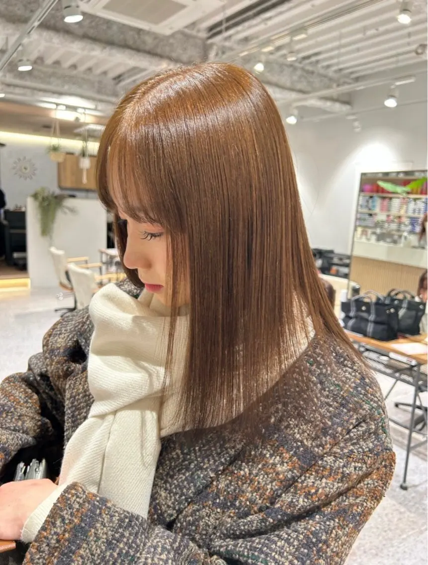 セミロング ヘアカラー hair&eye🎀 /momoKaのヘアスタイル