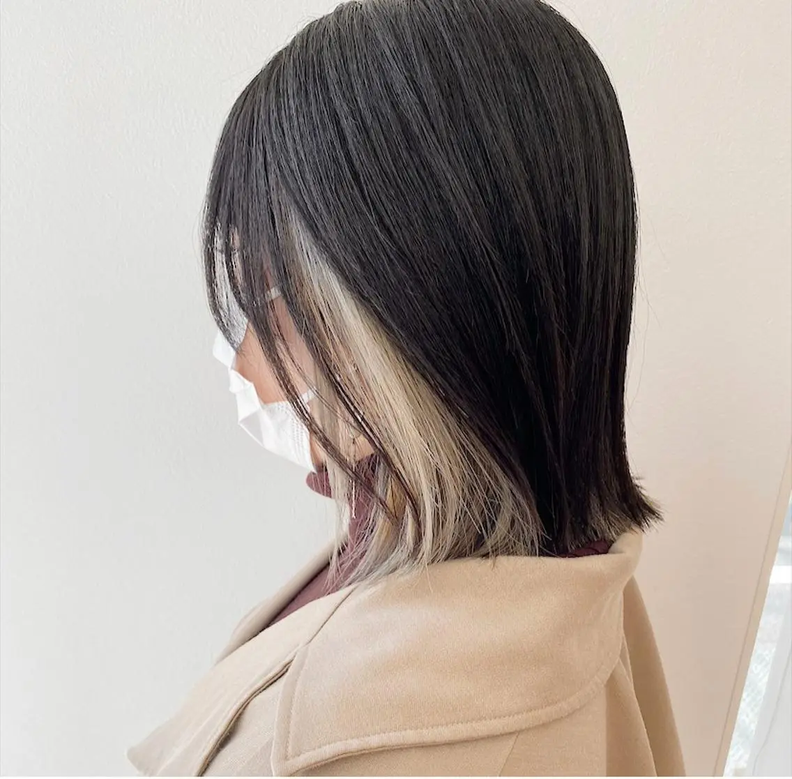 ミディアム カラー インナーカラー 長妻莉央/縮毛矯正 髪質改善カラーのヘアスタイル