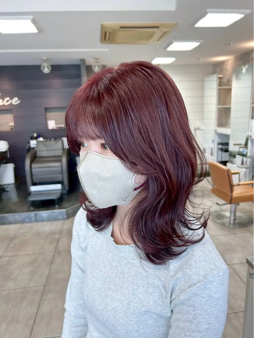 ミディアム カット ヘアカラー 🫧艶髪カラー🫧 森本くるみのヘアスタイル