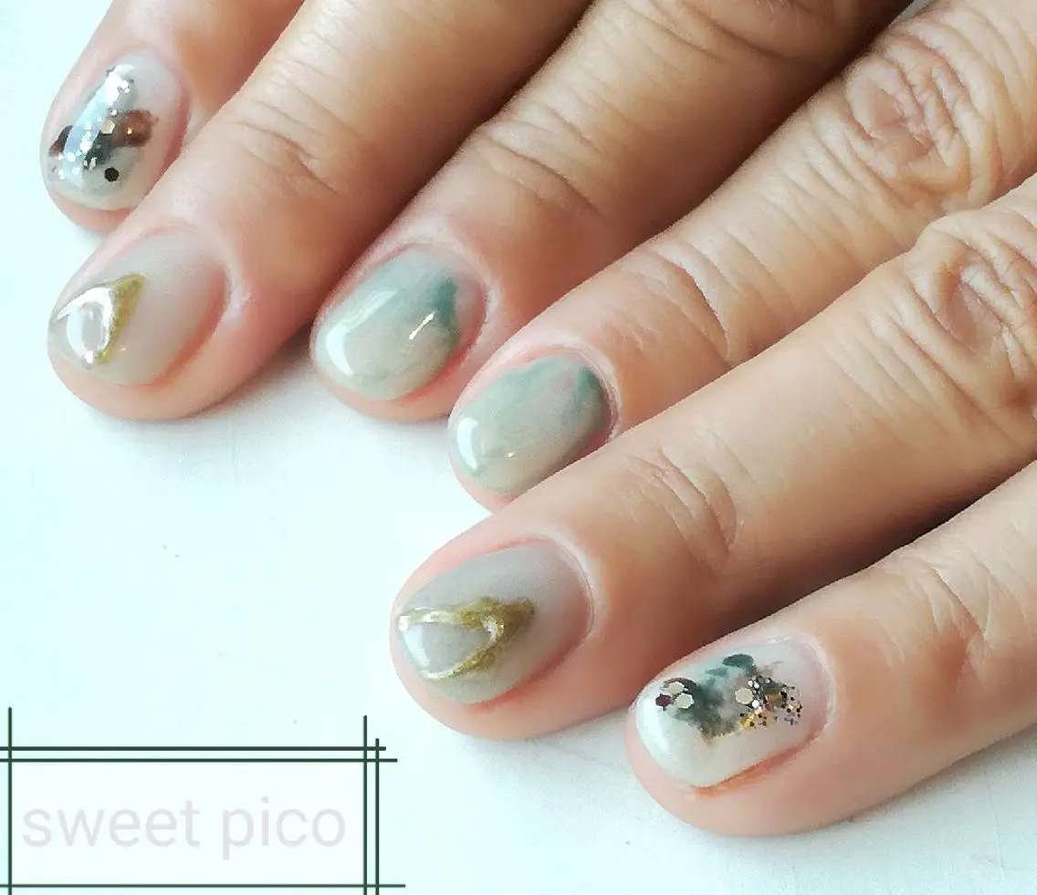 ネイル ニュアンスネイル sweet pico 住吉のネイルデザイン