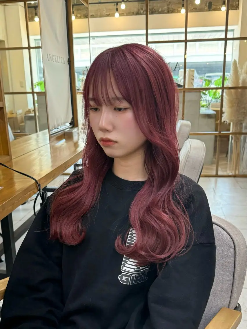 ロング カラー ヘアアレンジ 透明感カラー ハッシュカット 韓国風ヘア レイヤーカット カット ヘアカラー トリートメント 韓国レイヤーカット★ 小林大樹のヘアスタイル
