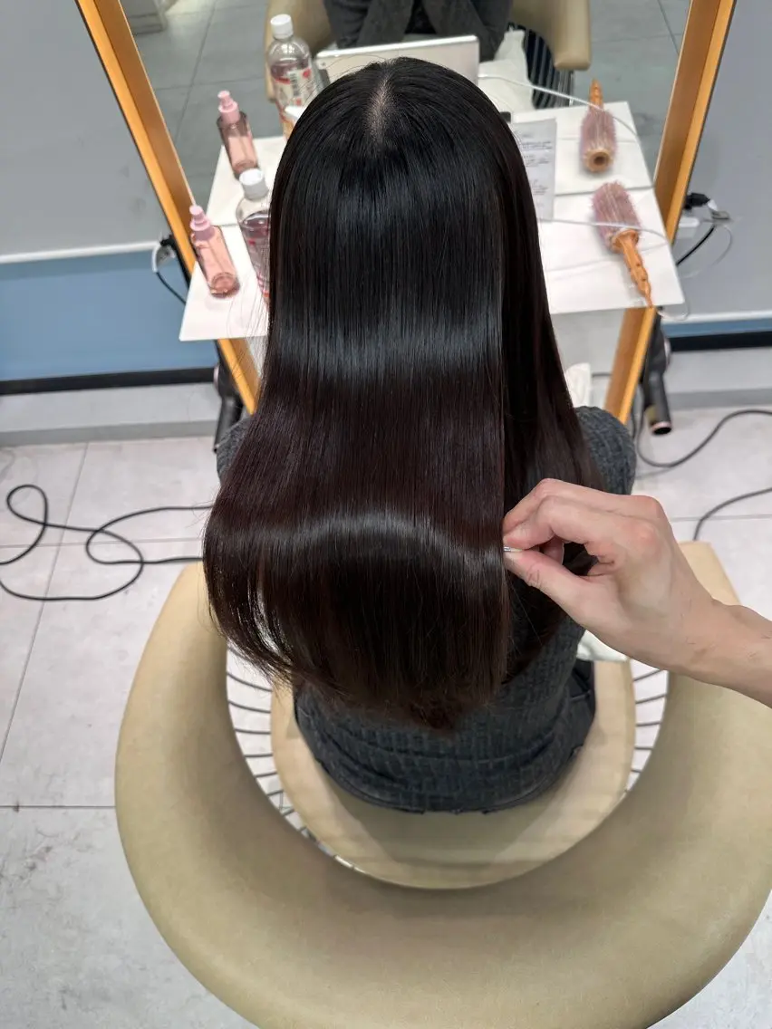 ロング カラー カット 縮毛矯正 トリートメント 《髪質改善✖️オリー ブ🧸》小嶋拓也のヘアスタイル