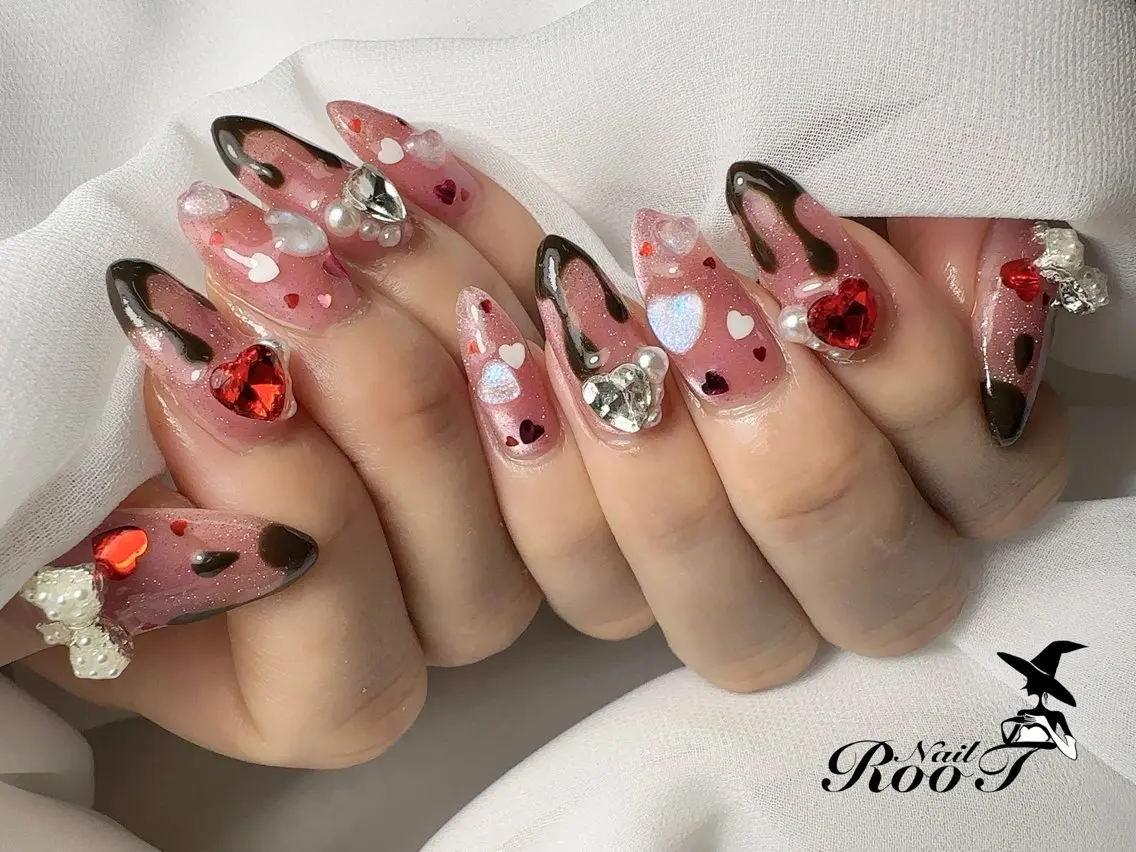 ネイル バレンタイン ハンドネイル RooT Nailのネイルデザイン
