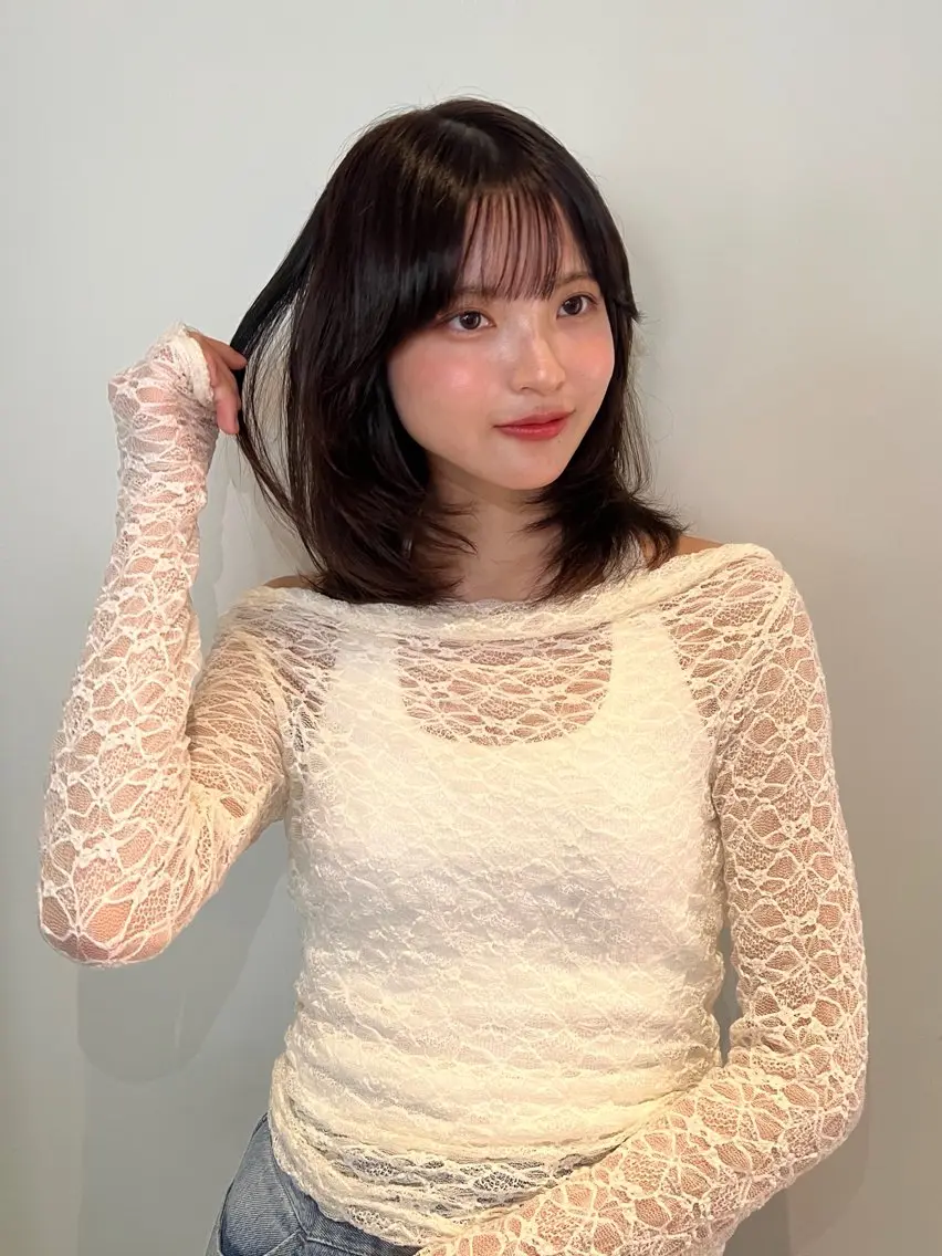 ミディアム ハイレイヤー レイヤーカット 💖艶韓国ヘア /新宿/山下颯子💖のヘアスタイル