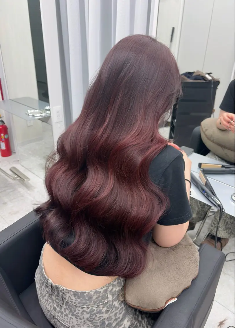 【韓国っぽ暖色艶カラー🍒】ワンカラー+トリートメント🥣🤍の写真