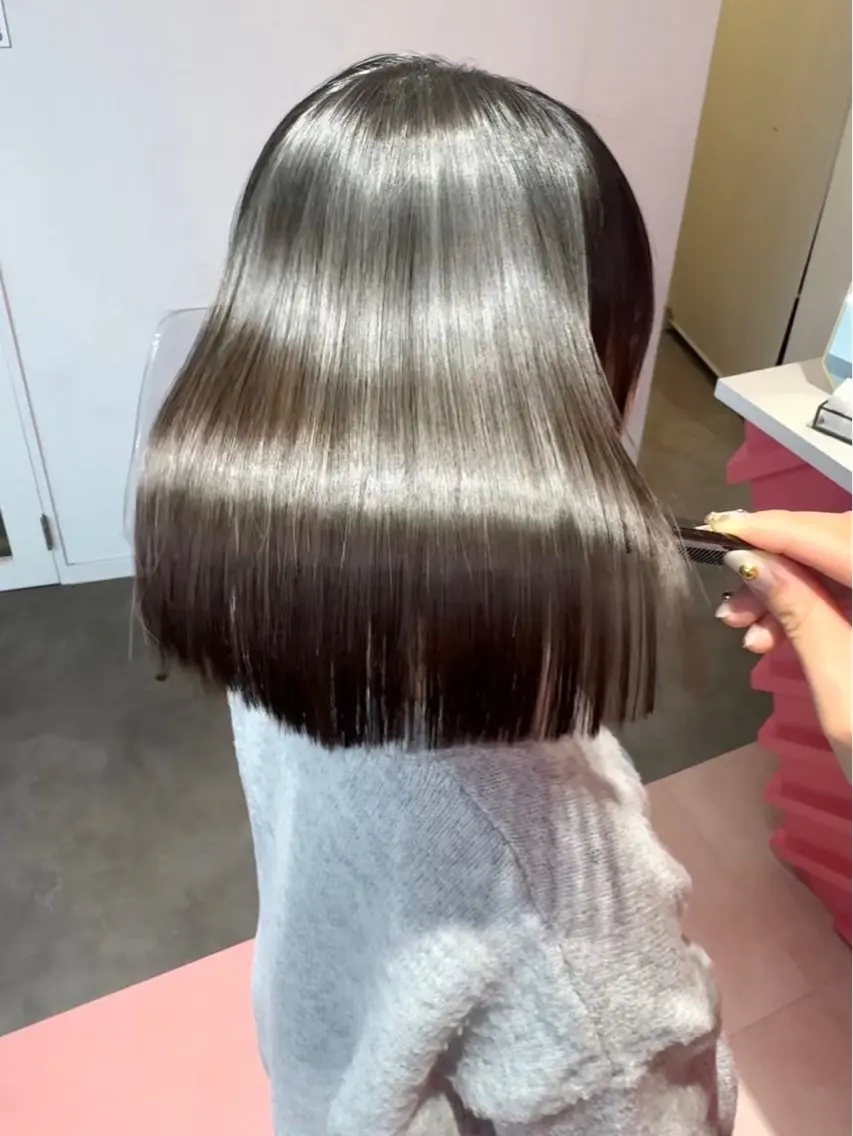 渋谷🩵 髪質改善🫧艶カラーのヘアスタイル