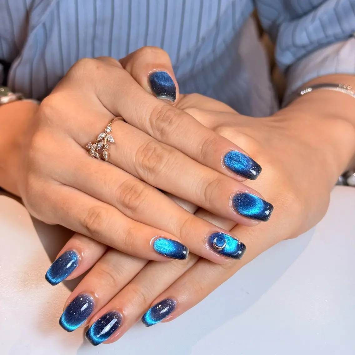 ネイル アートネイル チークネイル フレンチネイル グラデーション キラキラネイル ハンドネイル Risa_ Nailのネイルデザイン