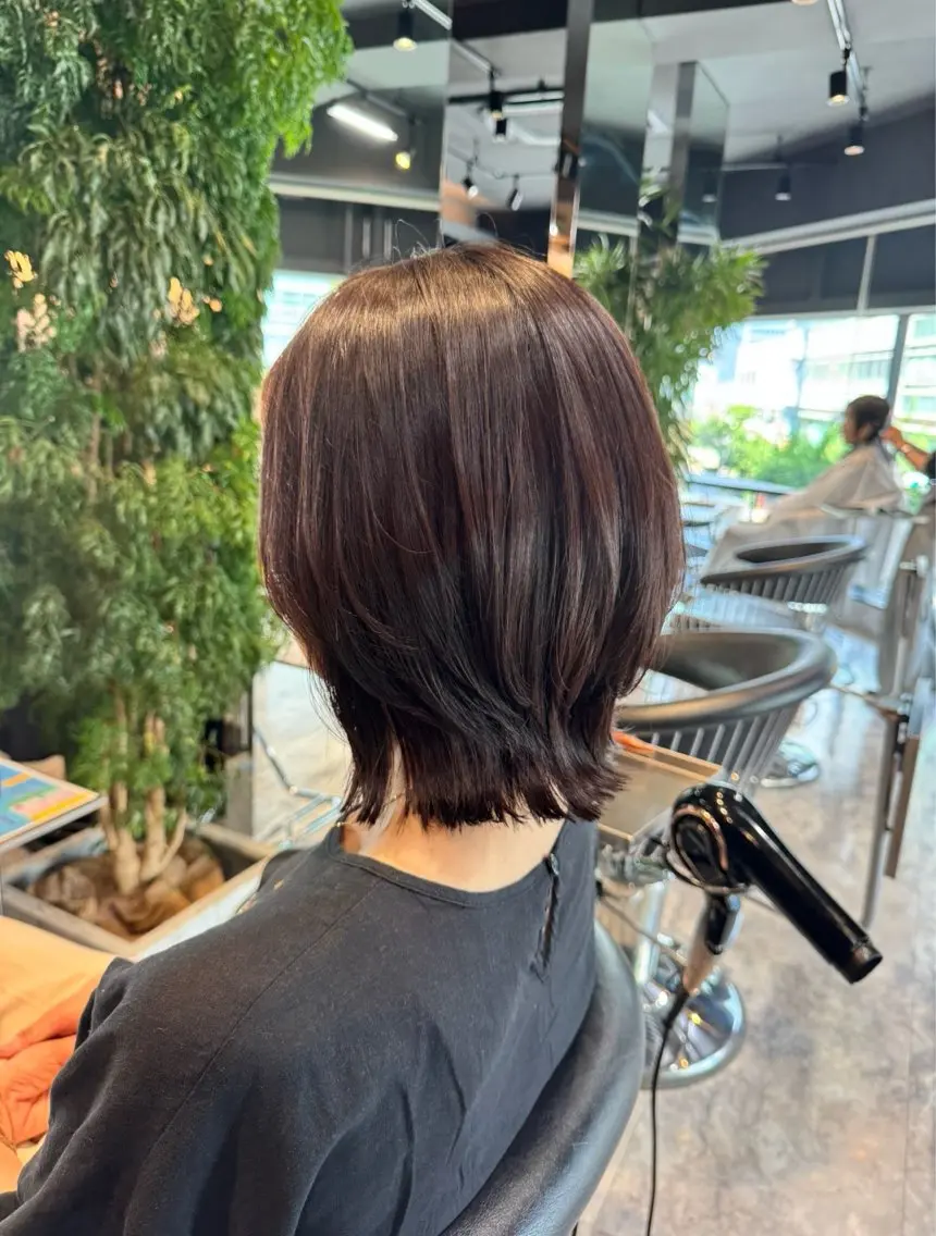 ミディアム ミディアムレイヤー レイヤーカット 細貝和/ショートボブ /顔周りレイヤーのヘアスタイル