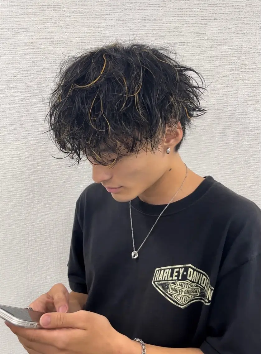 ショート カラー パーマ メンズ キッズ カット パーマ トリートメント ヘアセット 🔥パーマ特化🔥 優馬のヘアスタイル
