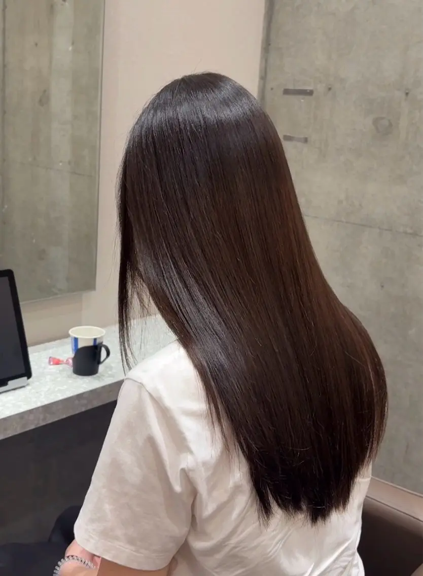 ロング 縮毛矯正 Cocoro 艶カラー🎀のヘアスタイル