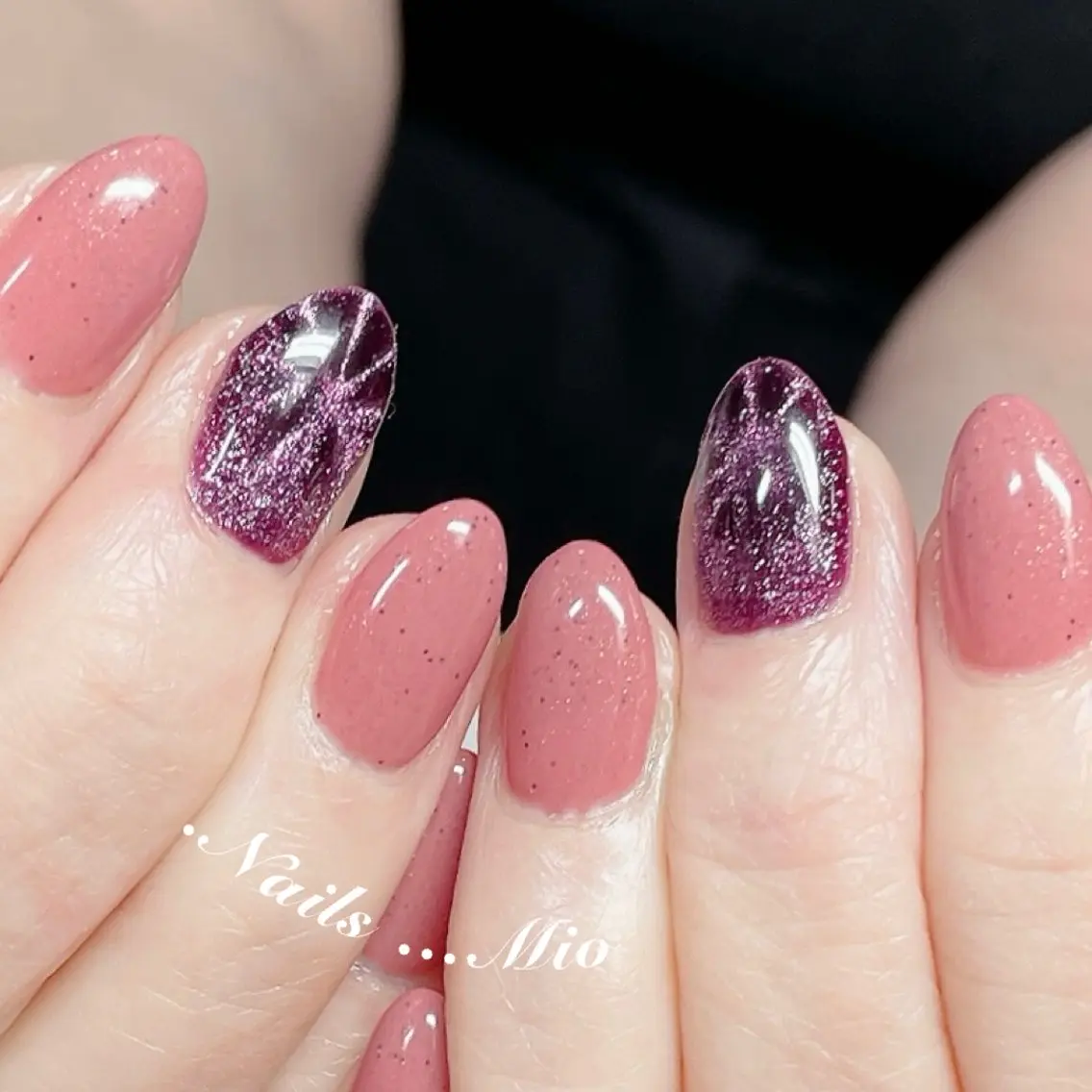 ネイル ジェルネイル マグネットネイル ワンカラーネイル .Nails Mio 赤羽西ネイルサロンのネイルデザイン