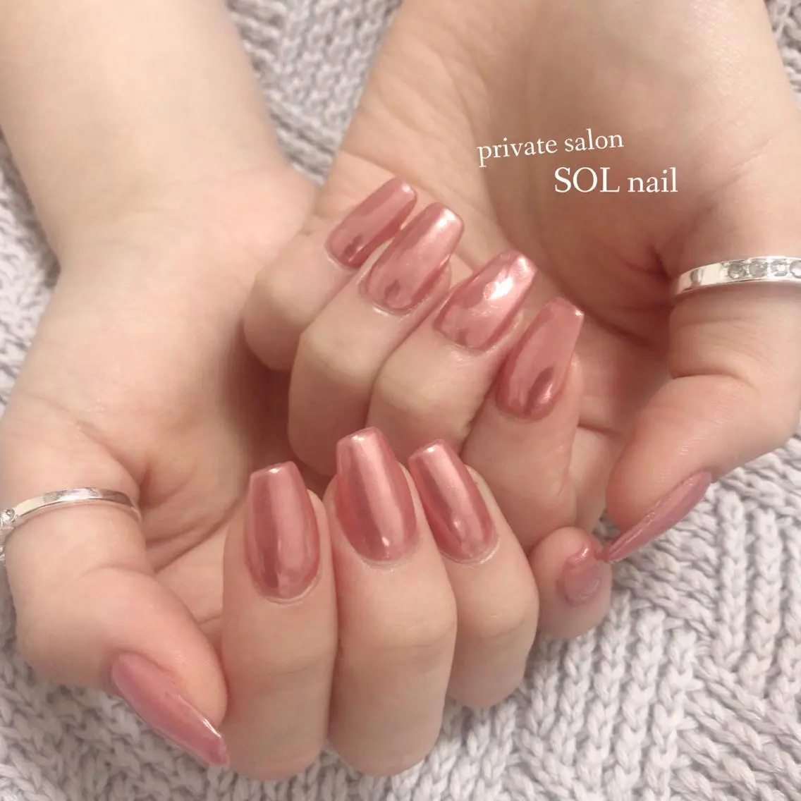 ネイル ミラーネイル ハンドネイル SOL NAILのネイルデザイン