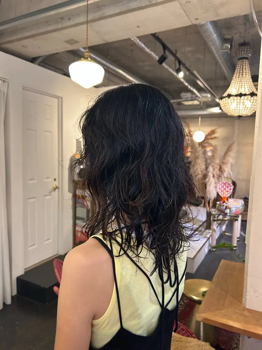ミディアム パーマ カット はな SPURのヘアスタイル
