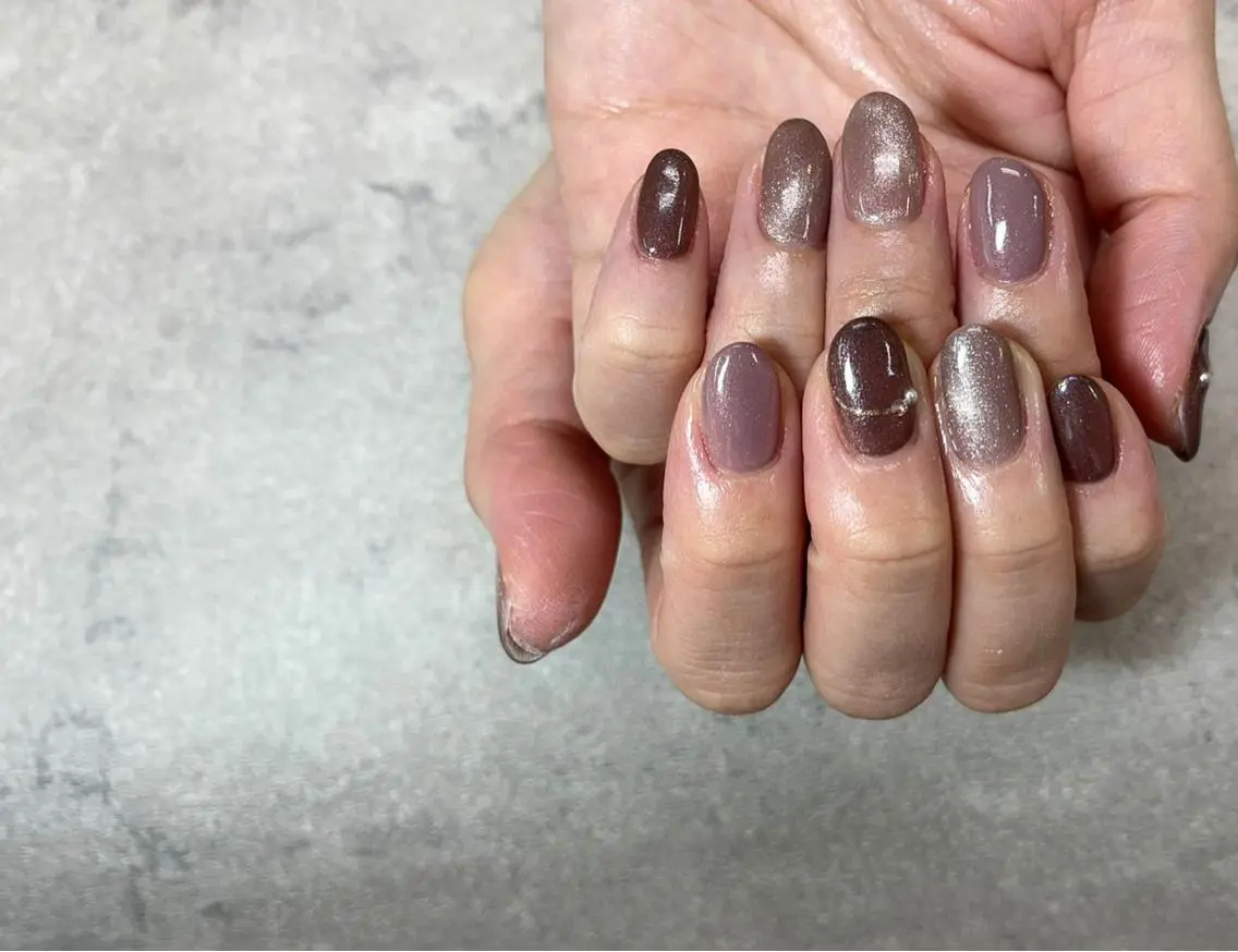 ネイル マグネットネイル 冬ネイル FASTNAIL PLUS 新宿店のネイルデザイン