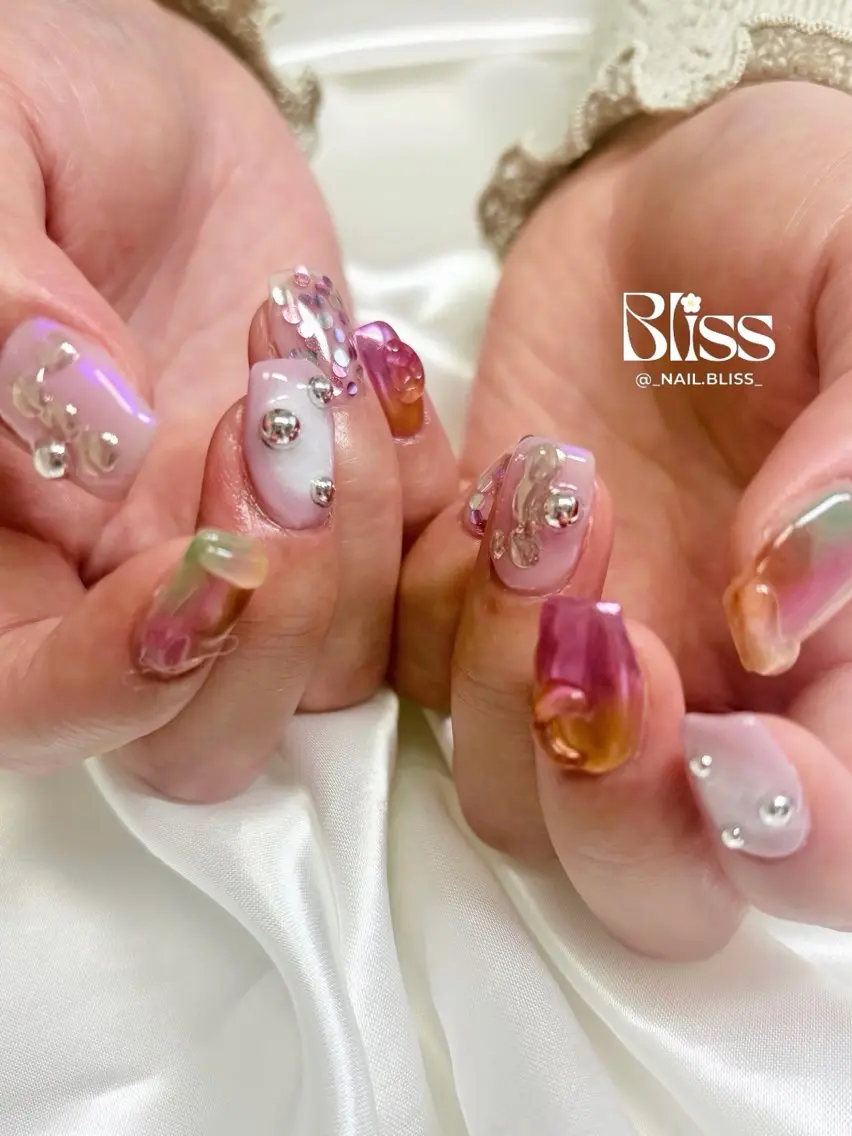 ネイル 持ち込み ニュアンスネイル ハンドネイル NAIL BLISSのネイルデザイン