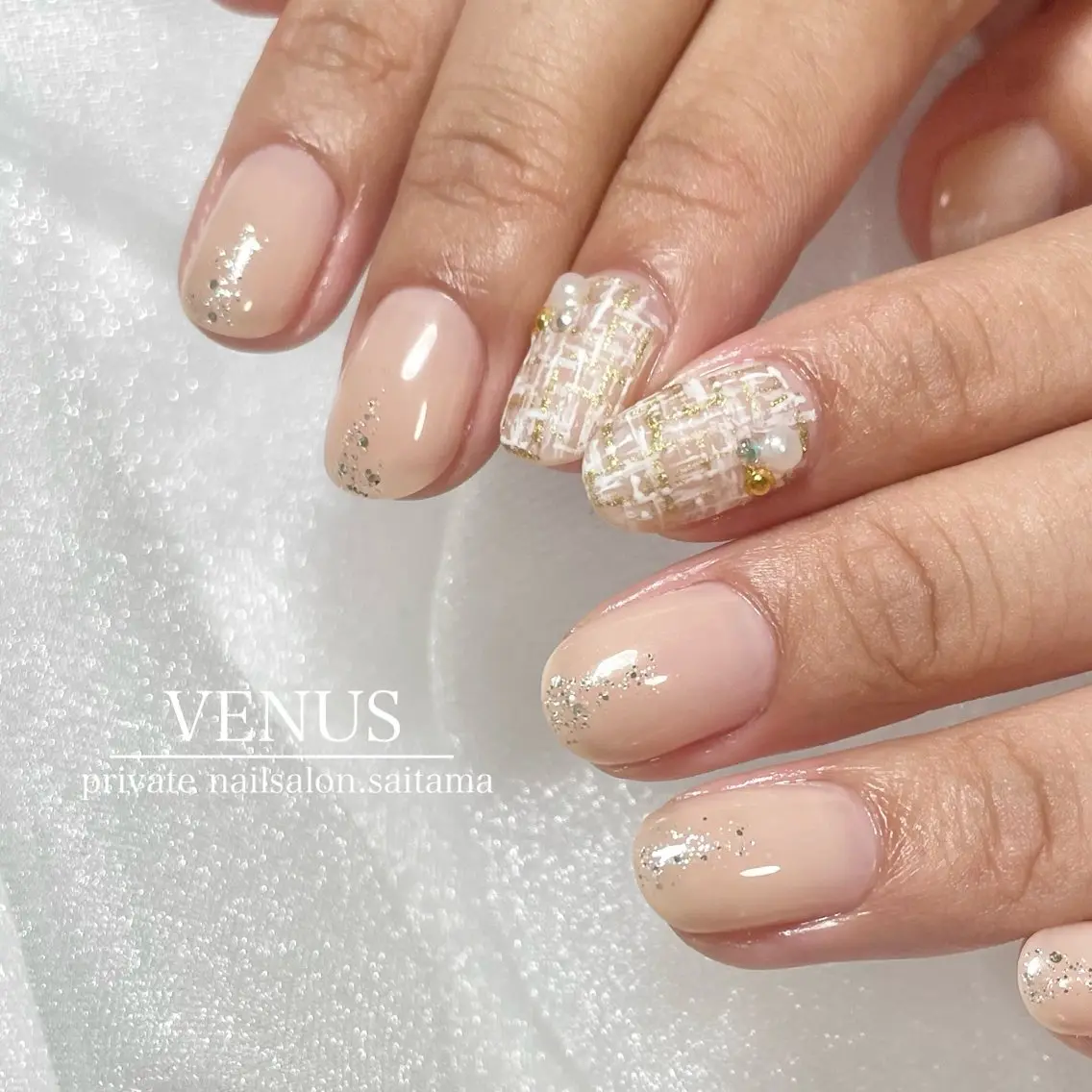 ネイル ツイードネイル nailsalon VENUSのネイルデザイン