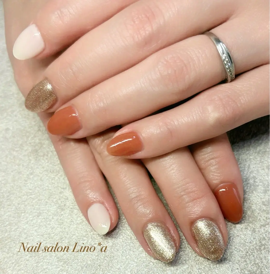 ネイル ラメ(グリッター) ワンカラーネイル シンプルネイル ハンドネイル Nail salon Lino*aのネイルデザイン