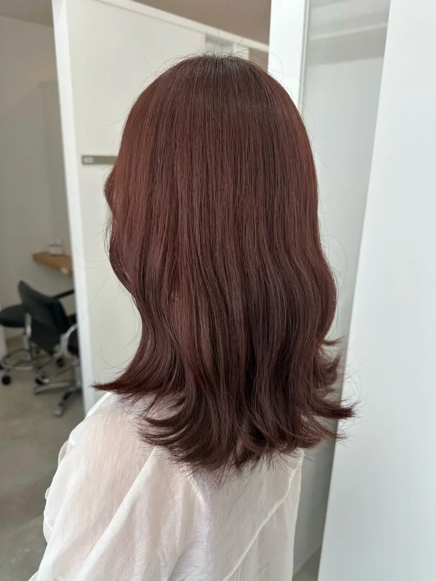 セミロング カラー カット ヘアカラー トリートメント レイヤー/ヘアセット 💐nao.のヘアスタイル