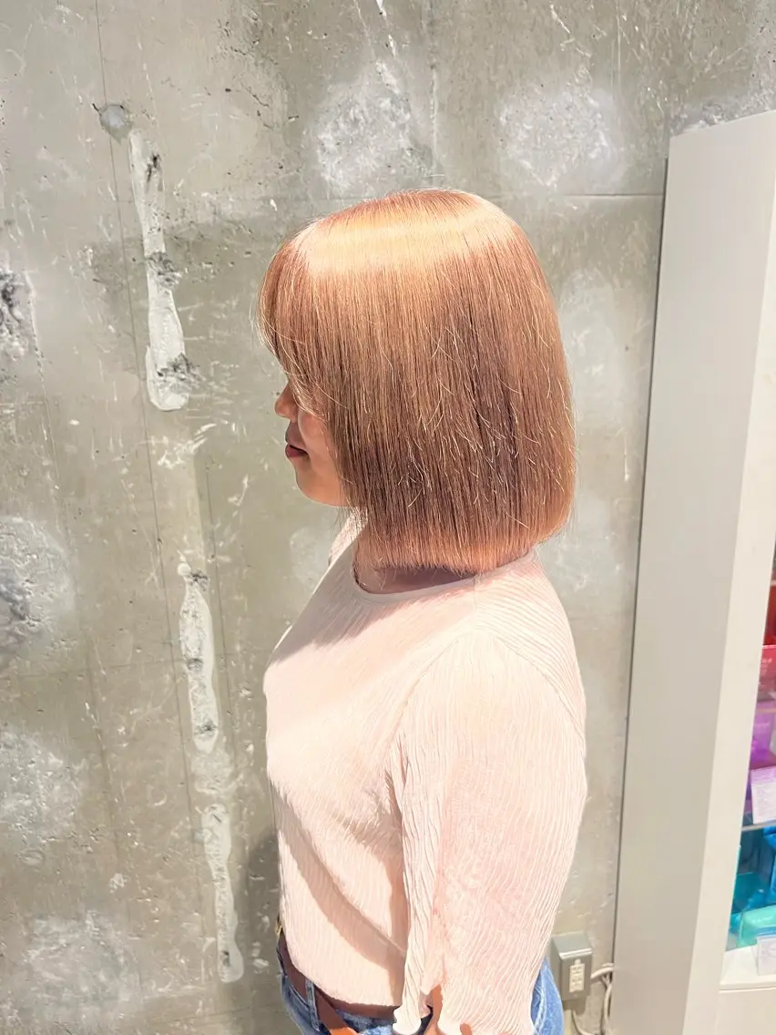 カラー ベージュカラー ブリーチ 橋本 士のヘアスタイル