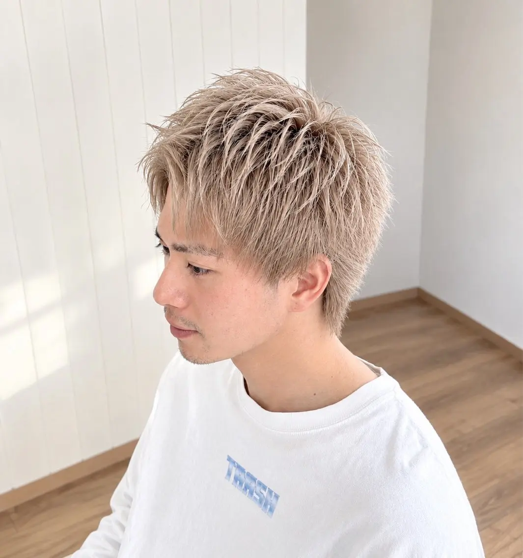 ショート カラー メンズ カット ヘアカラー 艶髪カラー/髪質改善 細貝 舞利のヘアスタイル