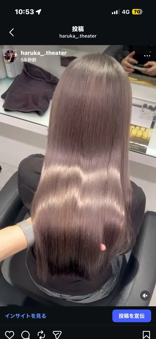 カラー グレージュ 髪質改善 💎寒色💎 HARUKAのヘアスタイル