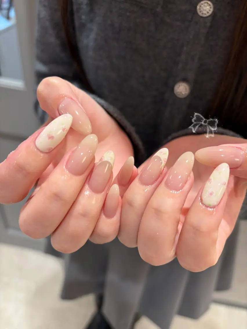 ネイル ガーリー ハンドネイル ailed'Ange 🍒miuのネイルデザイン