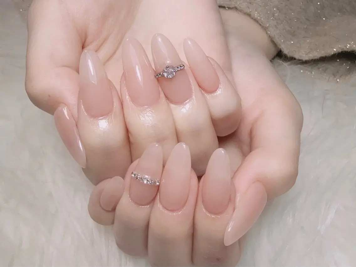 ネイル 長さ出し ワンカラーネイル ネイルチップ ゆ いのネイルデザイン