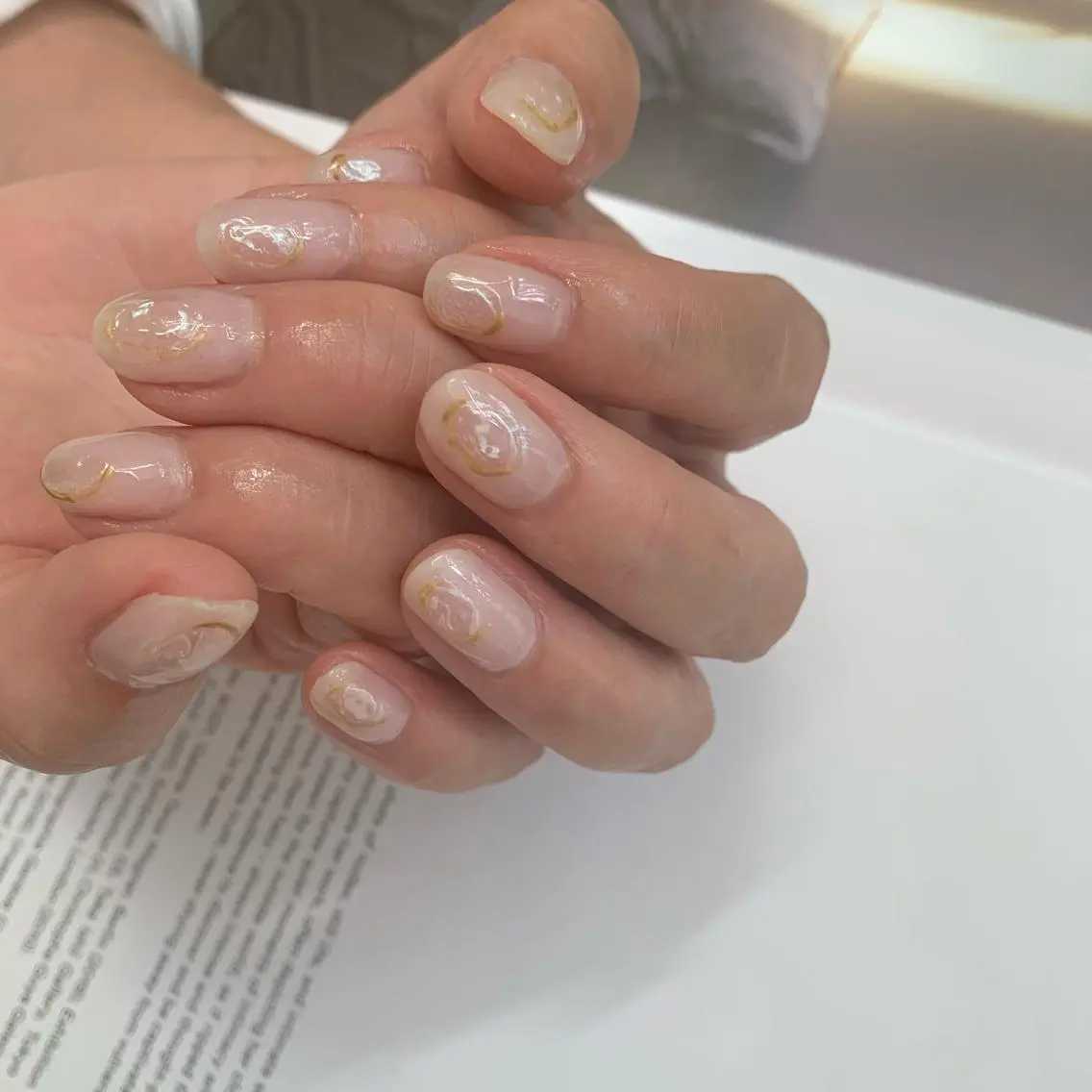 ネイル オーロラネイル ぷっくりネイル cocoro nail salonのネイルデザイン