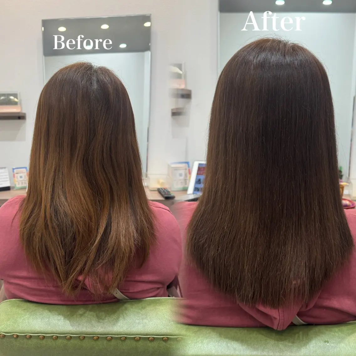 セミロング カラー 透明感カラー 髪質改善 トリートメント カット ヘアカラー トリートメント Dears 望月のヘアスタイル