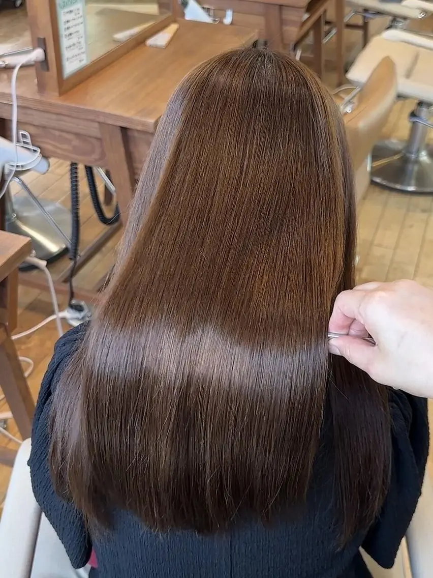【🎀二回目以降のお客様🎀】カラー+トリートメント+カット+ナノバブル洗浄ケアの写真