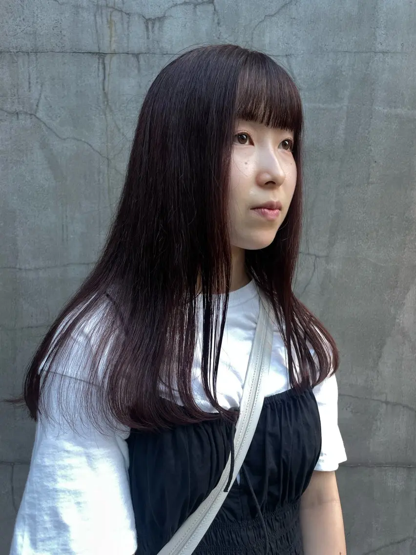 ロング カラー パーマ ヘアアレンジ ヘアカラー 縮毛矯正 トリートメント くびれレイヤー/艶 カラー　MADOKAのヘアスタイル