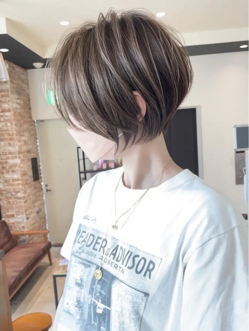 ショート ショートボブ 丸みショート ボブ 似合わせカット ショートヘア 銀座/大人ショート /絶壁解消/若狭真央のヘアスタイル