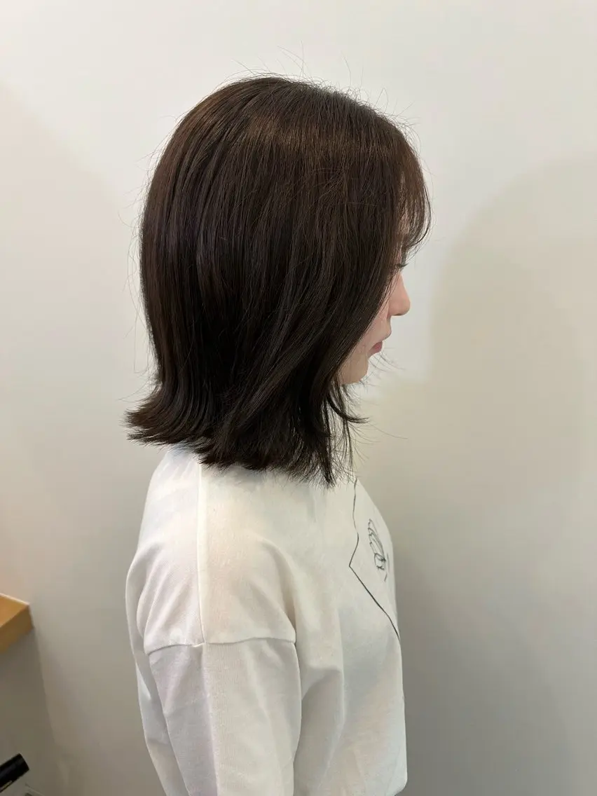 ミディアム カラー カット ヘアカラー トリートメント レイヤー/ナチュラル 💐nao.のヘアスタイル