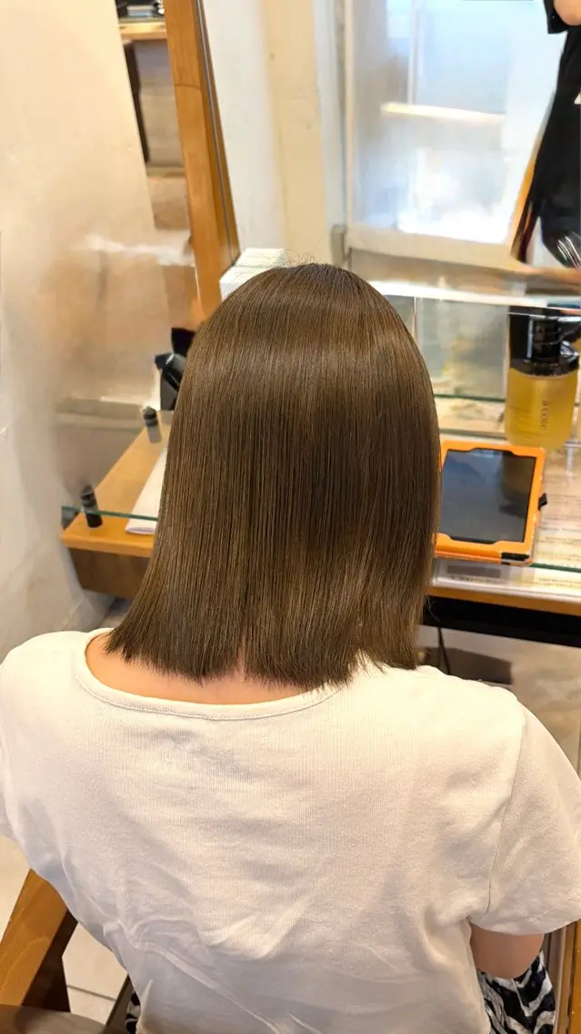 ロング カラー ベージュカラー オリーブベージュ ヘアカラー nanae🌷 吉祥寺のヘアスタイル