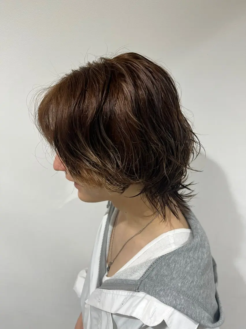 ミディアム メンズ ミディアムパーマ メンズパーマ カット パーマ 🫧癖毛特化🫧 佐藤樹生のヘアスタイル