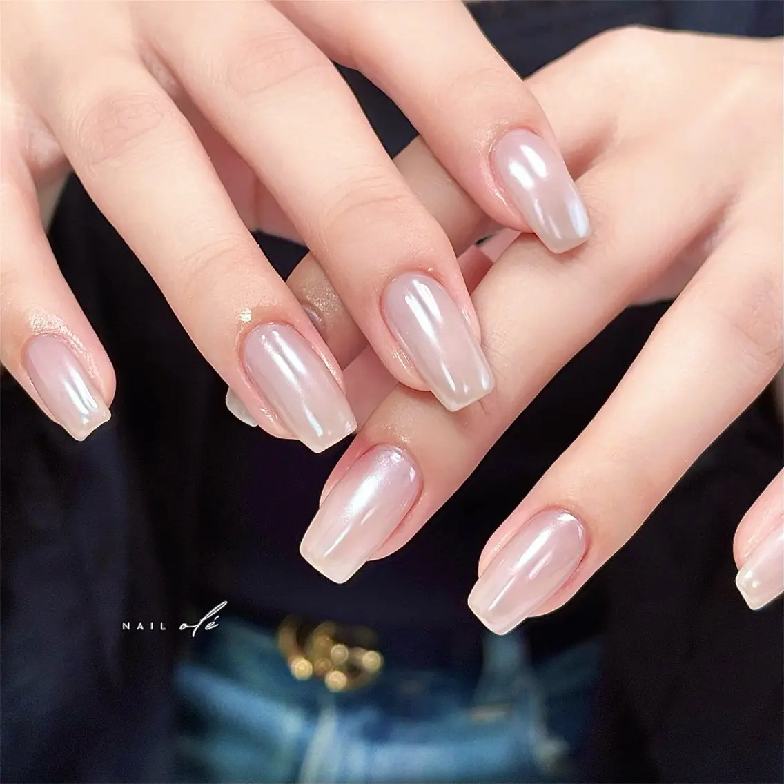 ネイル ミラーネイル オフィスネイル シンプルネイル ハンドネイル NAIL oleのネイルデザイン